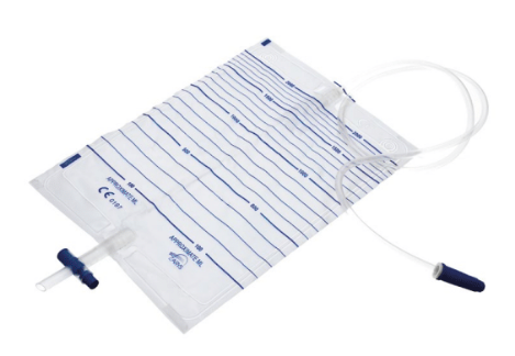 Сечоприймач, 2000мл., з Т-подібним клапаном, стерильний, довжина трубки 90см